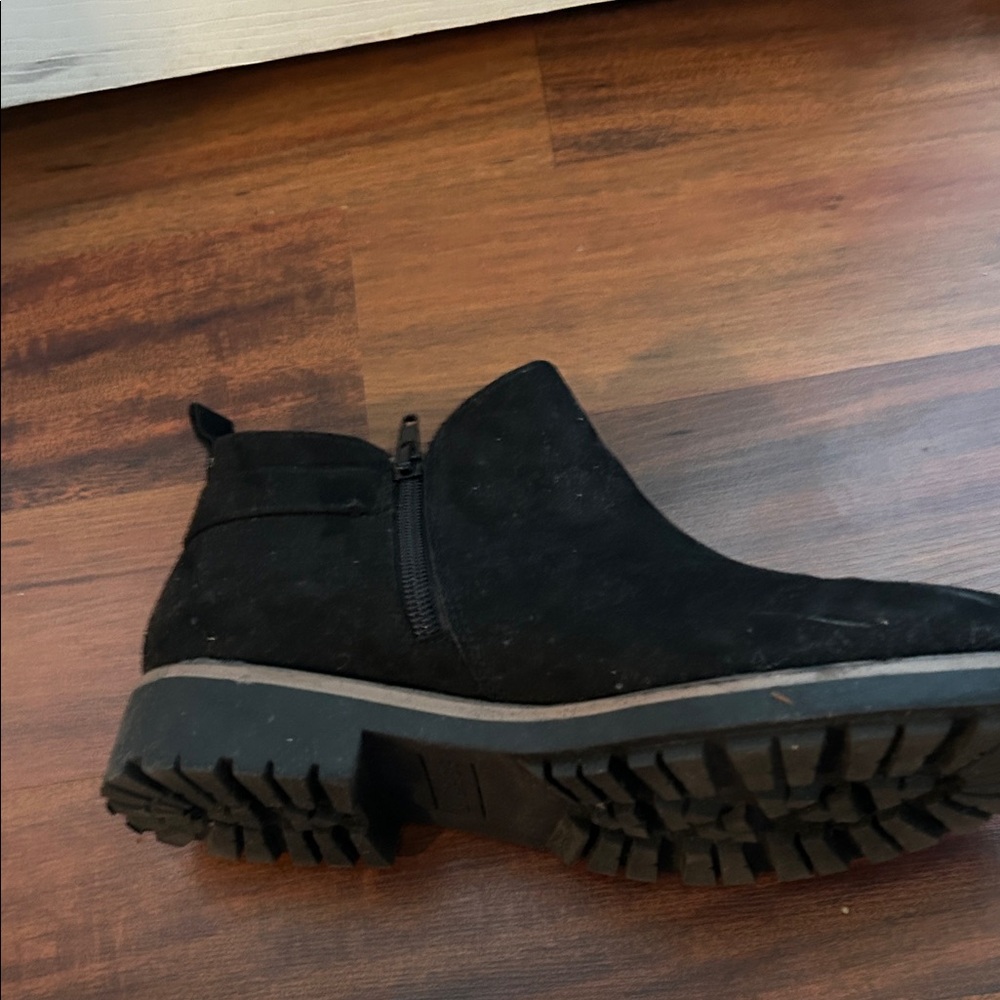 Esprit Black Ankle Boots with Buckle Detail - Picture 5 of 7